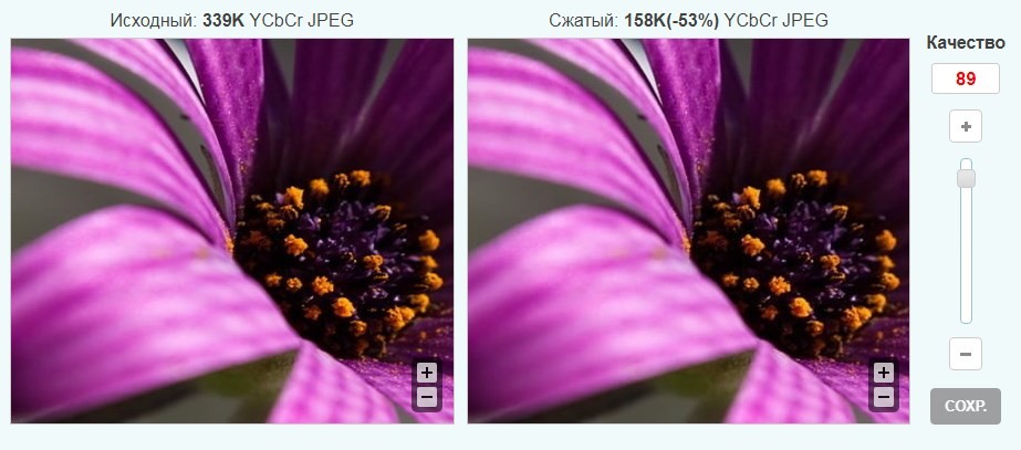 Сильное сжатие фото онлайн